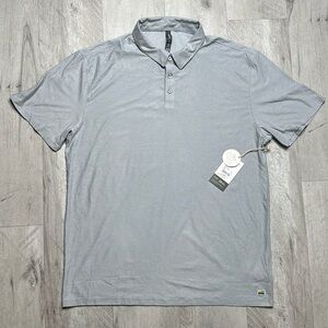 Vuori Mens Strato Tech Polo XL Platinum Heather V188 NWT